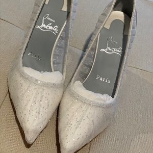 Christian Louboutin Kate Draperia 85 Sequined Pumps